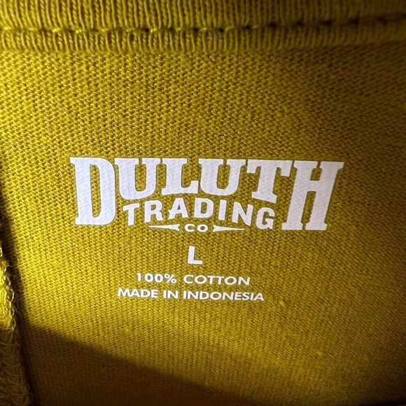 Duluth Trading Co Shirt Womens Size Large Chartreuse Long Sleeve Tee Gorpcore - Picture 2 of 16